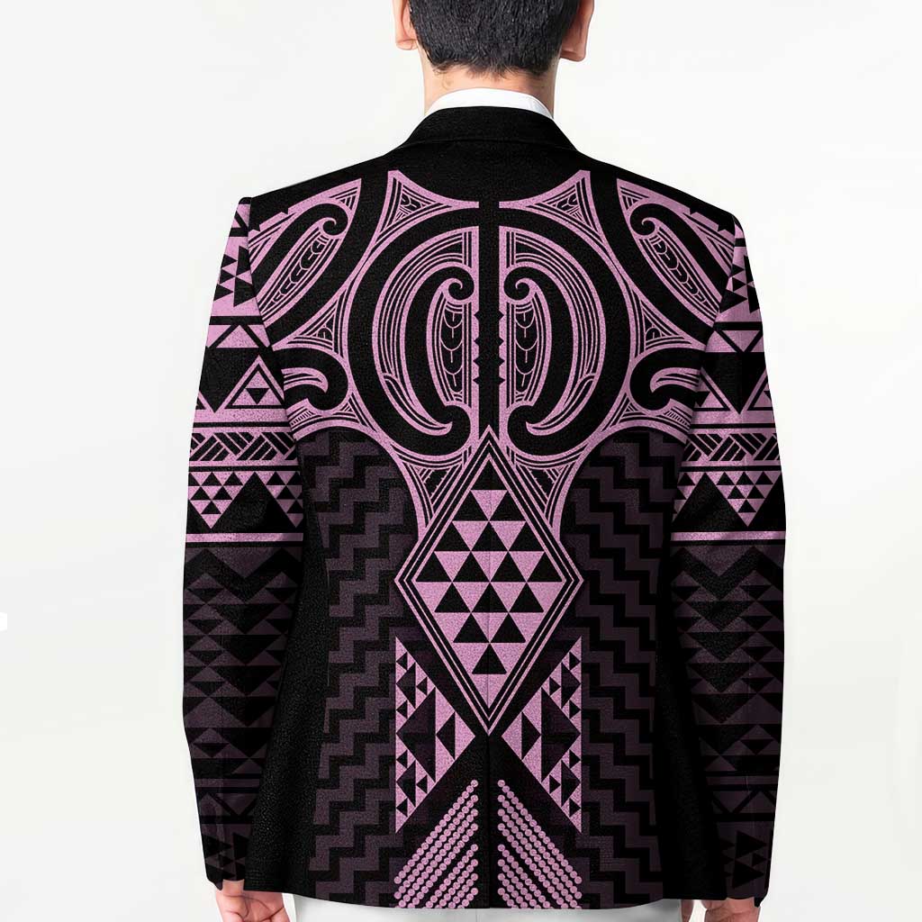 Mawhero Maori Ta Moko Poutama Art Blazer - Polynesian Pride