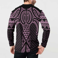 Mawhero Maori Ta Moko Poutama Art Button Sweatshirt