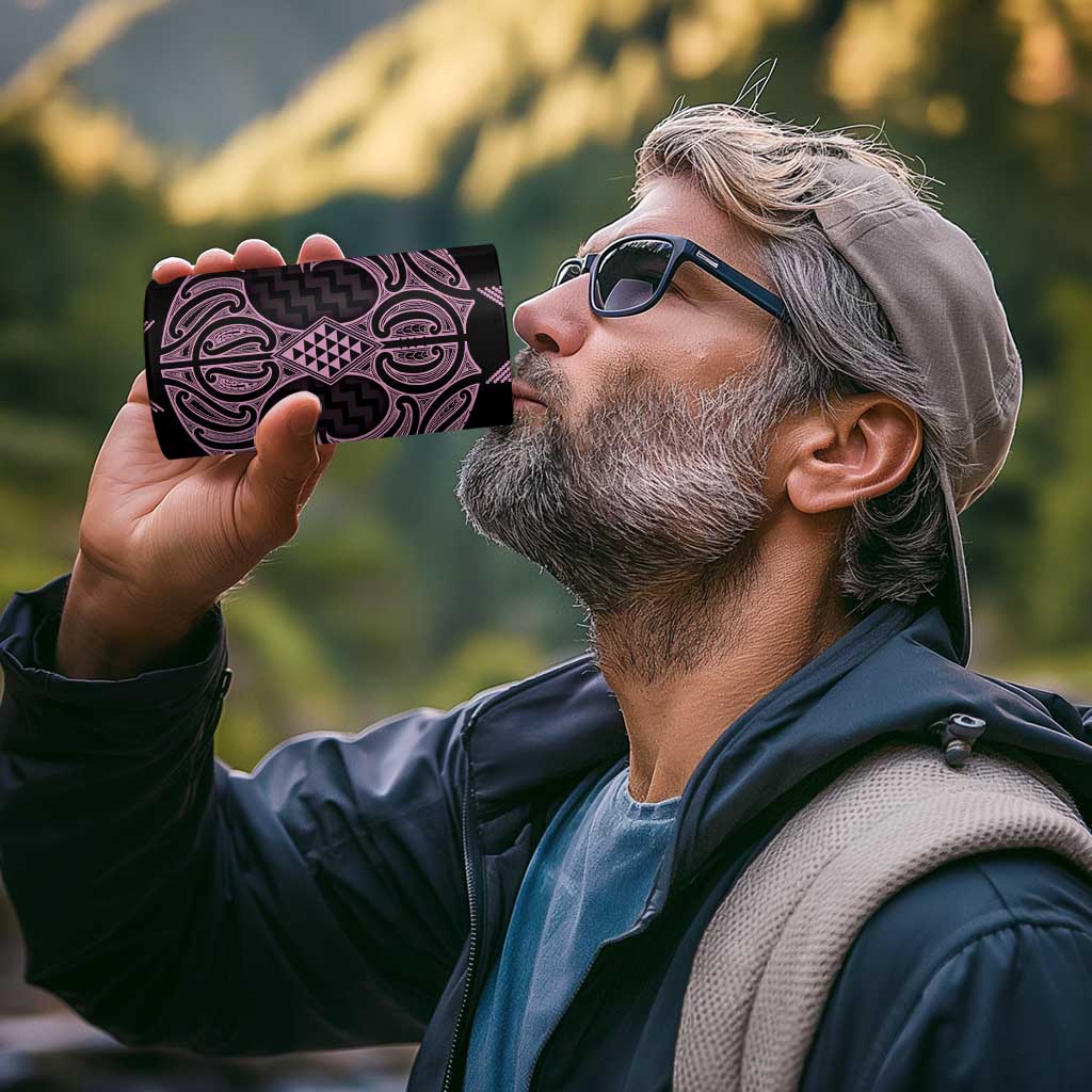 Mawhero Maori Ta Moko Poutama Art 4 in 1 Can Cooler Tumbler