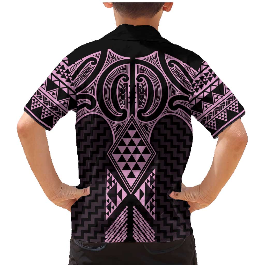 Mawhero Maori Ta Moko Poutama Art Family Matching Mermaid Dress and Hawaiian Shirt