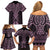 Mawhero Maori Ta Moko Poutama Art Family Matching Off Shoulder Short Dress and Hawaiian Shirt