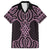 Mawhero Maori Ta Moko Poutama Art Family Matching Off Shoulder Short Dress and Hawaiian Shirt