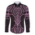 Mawhero Maori Ta Moko Poutama Art Family Matching Off Shoulder Short Dress and Hawaiian Shirt