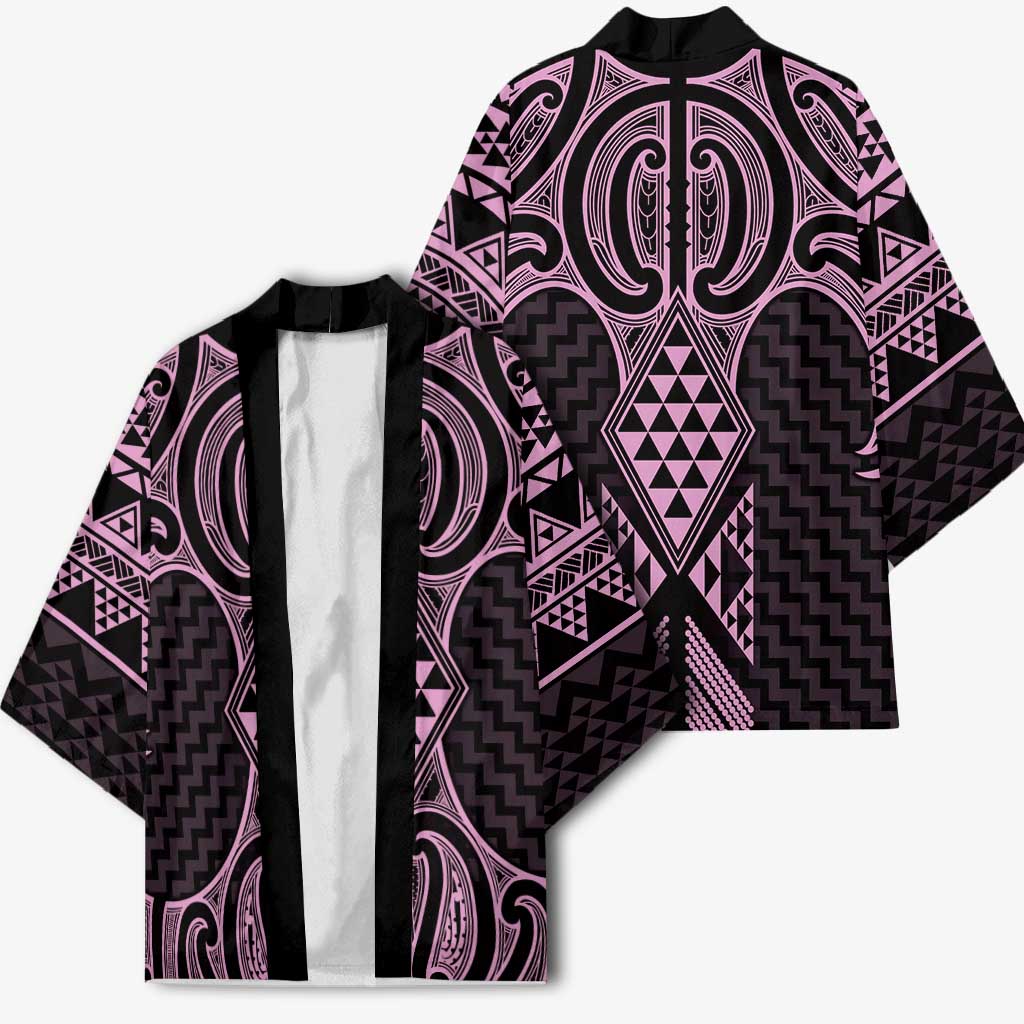 Mawhero Maori Ta Moko Poutama Art Kimono - Polynesian Pride