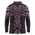 Mawhero Maori Ta Moko Poutama Art Long Sleeve Polo Shirt