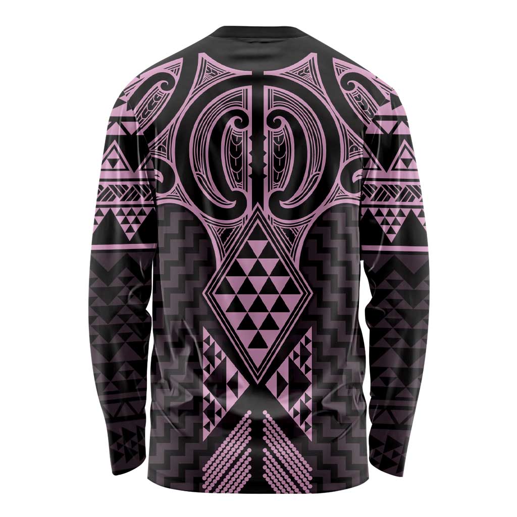 Mawhero Maori Ta Moko Poutama Art Long Sleeve Shirt