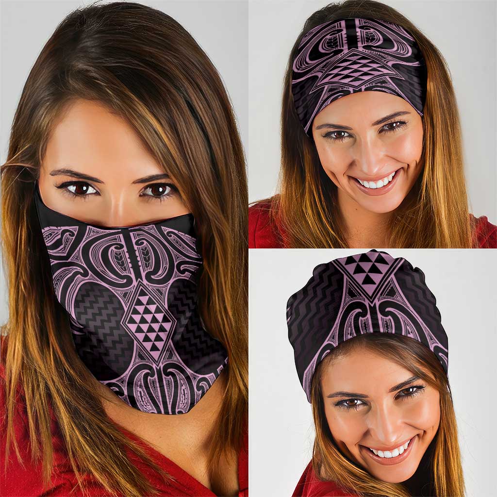 Mawhero Maori Ta Moko Poutama Art Neck Gaiter - Polynesian Pride