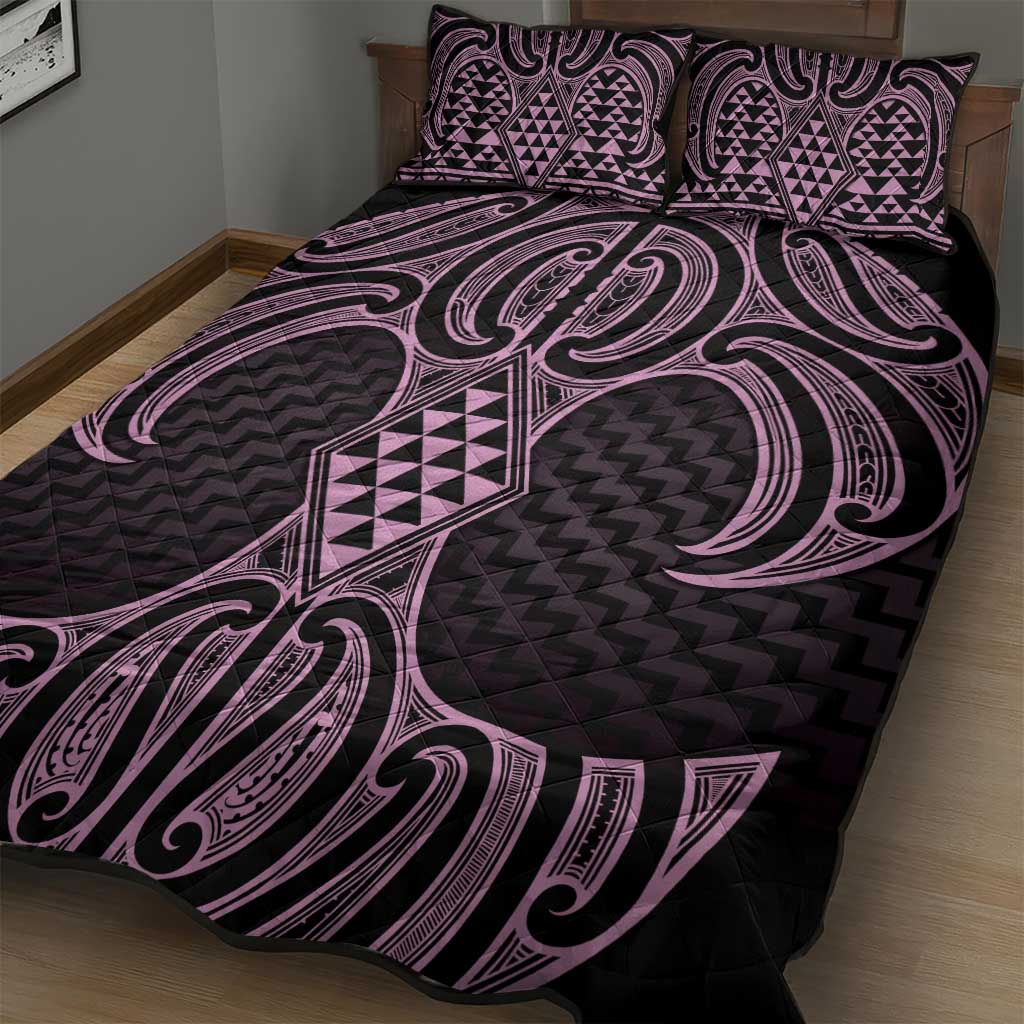 Mawhero Maori Ta Moko Poutama Art Quilt Bed Set
