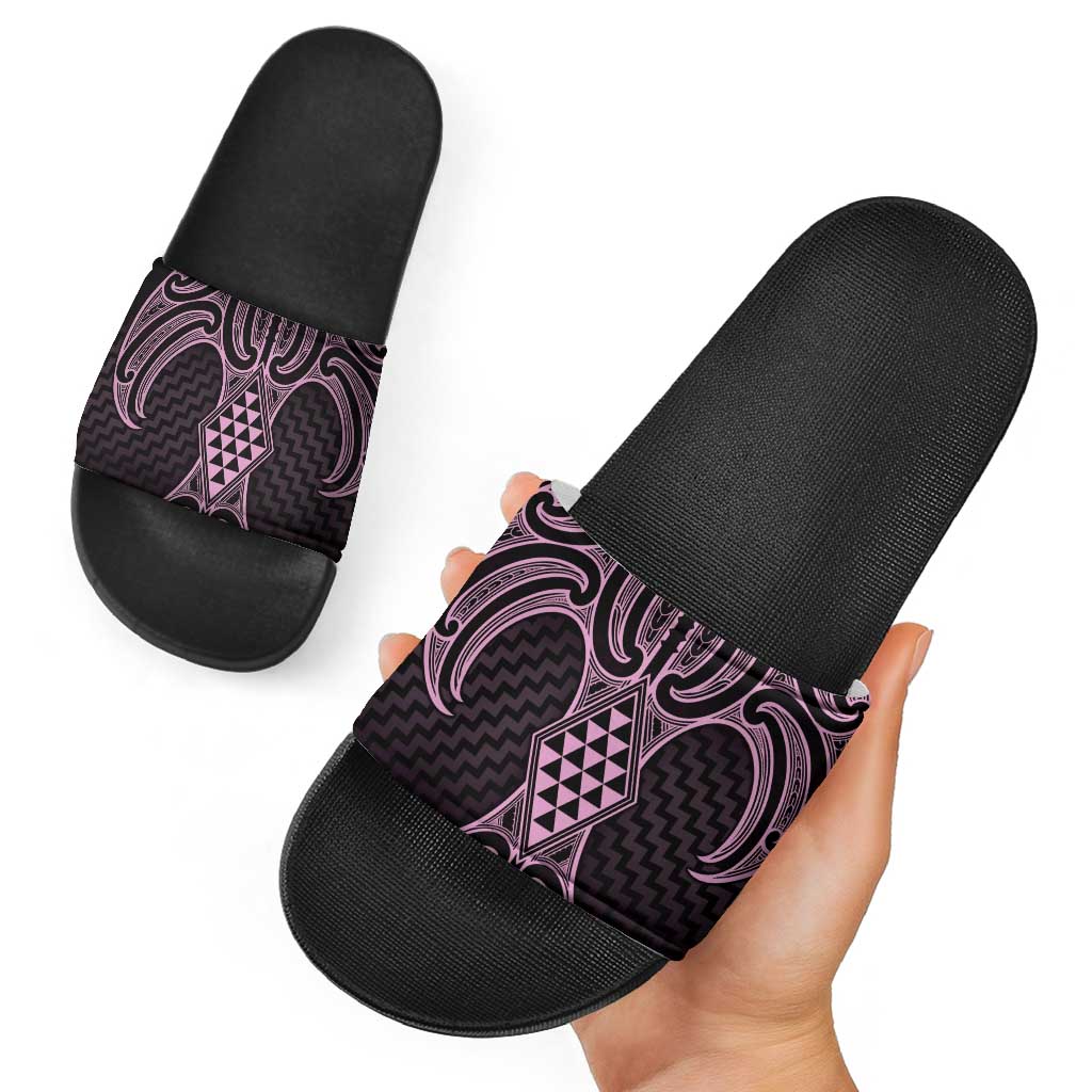 Mawhero Maori Ta Moko Poutama Art Slide Sandals - Polynesian Pride