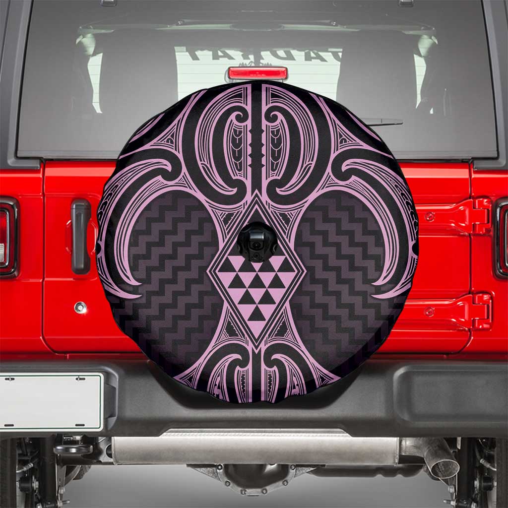 Mawhero Maori Ta Moko Poutama Art Spare Tire Cover
