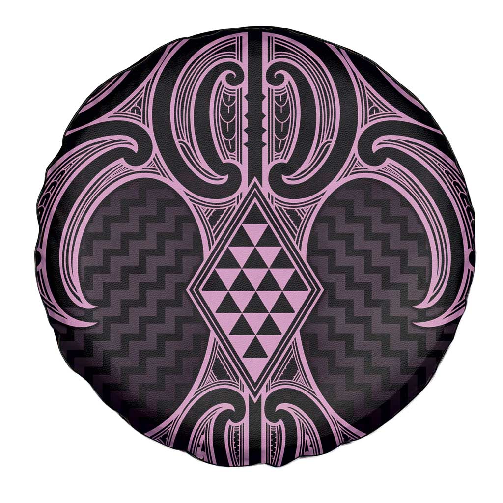 Mawhero Maori Ta Moko Poutama Art Spare Tire Cover