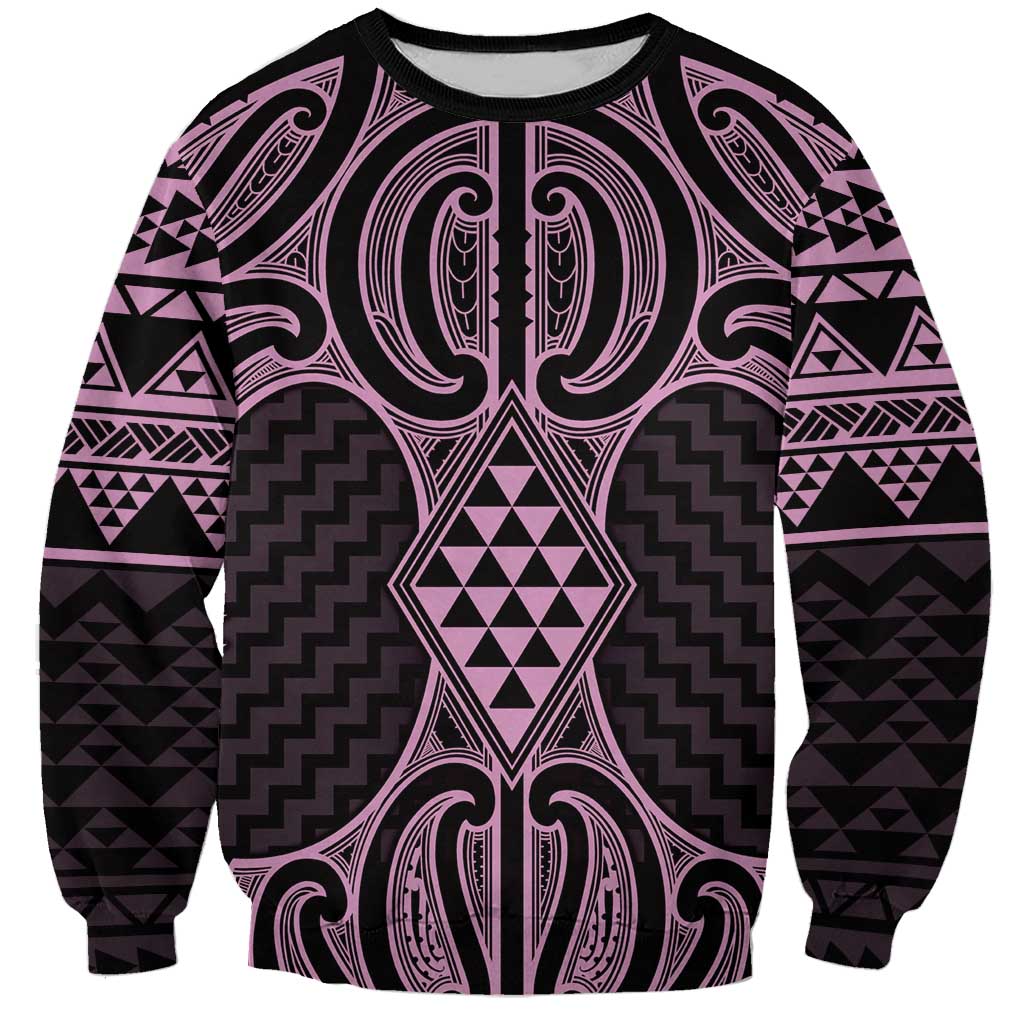 Mawhero Maori Ta Moko Poutama Art Sweatshirt