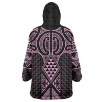 Mawhero Maori Ta Moko Poutama Art Wearable Blanket Hoodie