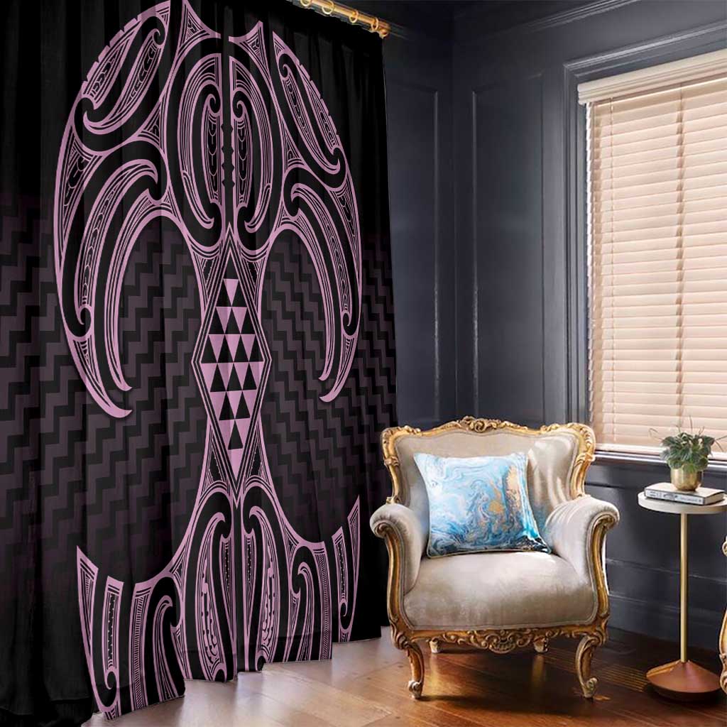Mawhero Maori Ta Moko Poutama Art Window Curtain