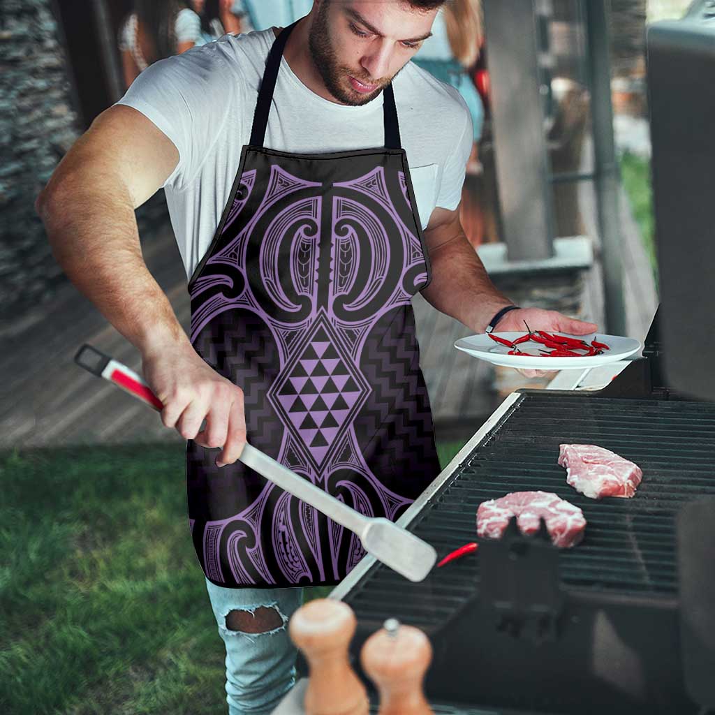 Waiporoporo Maori Ta Moko Poutama Art Apron - Polynesian Pride