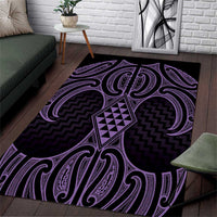 Waiporoporo Maori Ta Moko Poutama Art Area Rug