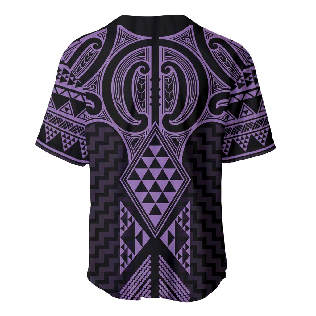 Waiporoporo Maori Ta Moko Poutama Art Baseball Jersey