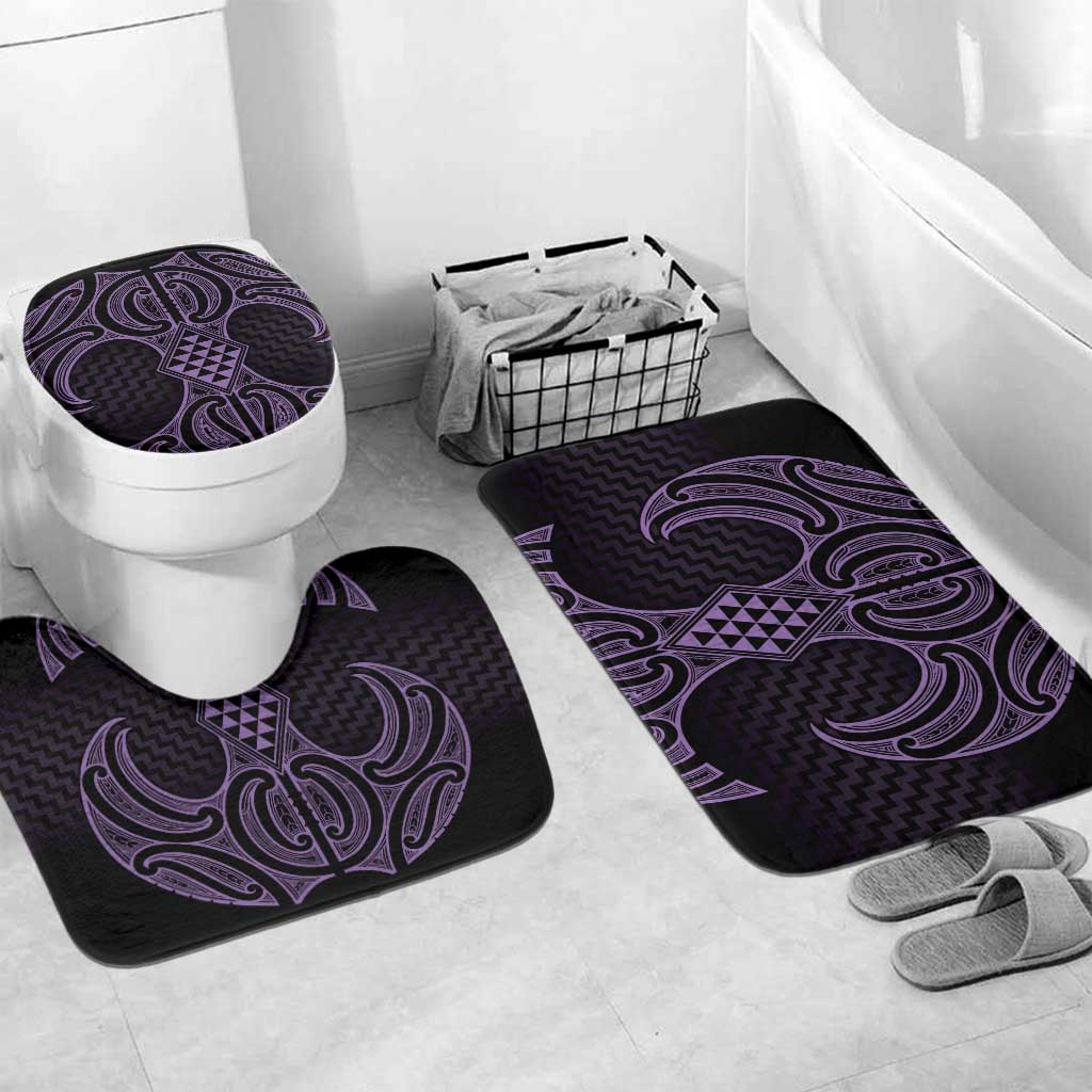 Waiporoporo Maori Ta Moko Poutama Art Bathroom Set - Polynesian Pride