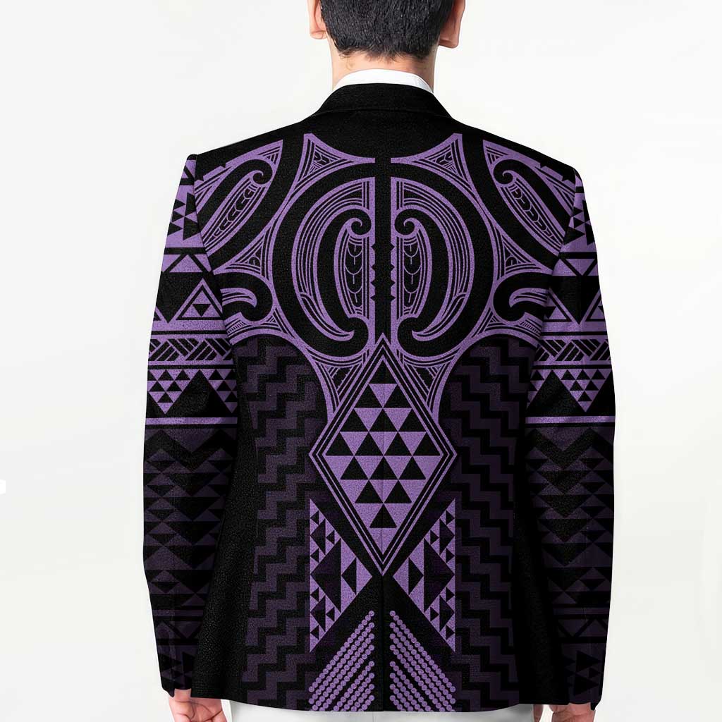 Waiporoporo Maori Ta Moko Poutama Art Blazer - Polynesian Pride