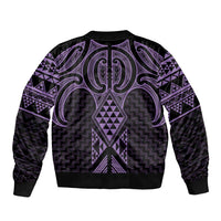 Waiporoporo Maori Ta Moko Poutama Art Bomber Jacket LT9 - Polynesian Pride