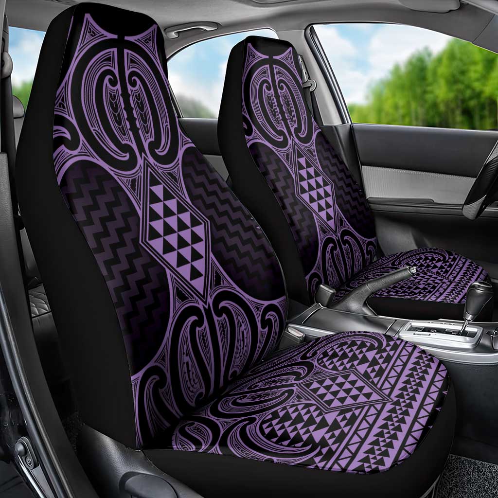 Waiporoporo Maori Ta Moko Poutama Art Car Seat Cover