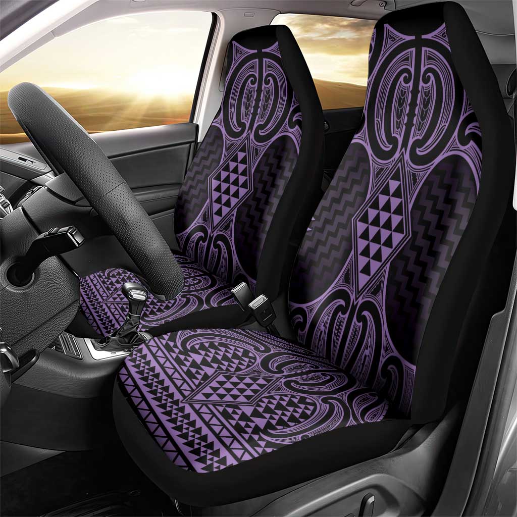 Waiporoporo Maori Ta Moko Poutama Art Car Seat Cover