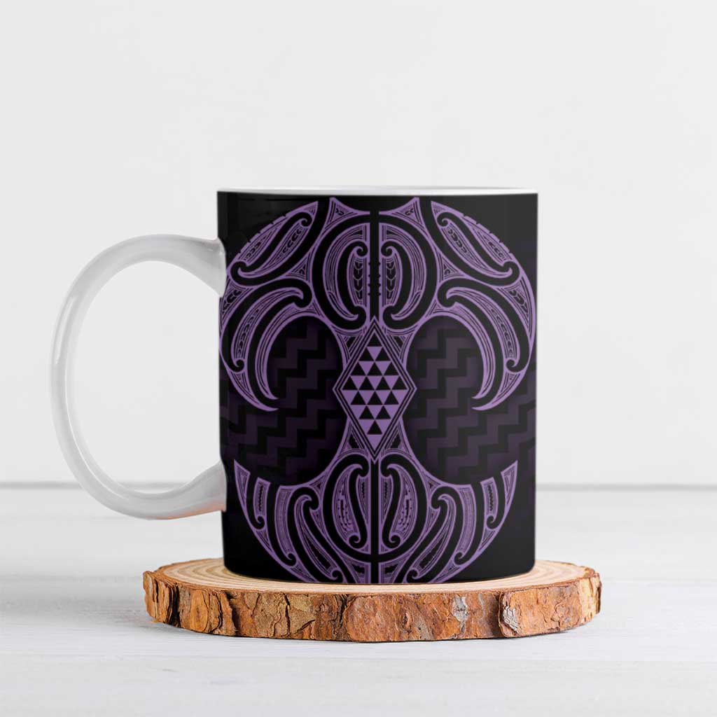 Waiporoporo Maori Ta Moko Poutama Art Ceramic Mug - Polynesian Pride