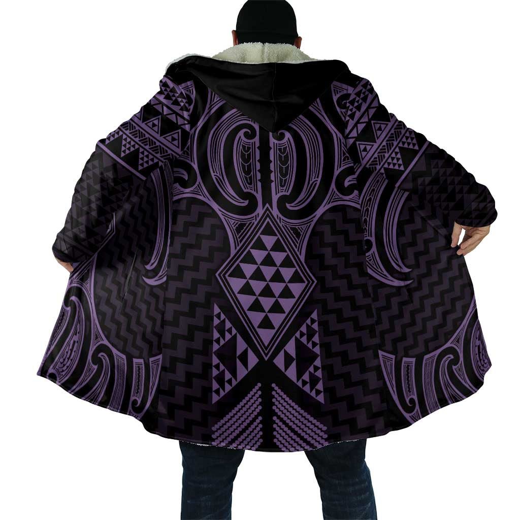 Waiporoporo Maori Ta Moko Poutama Art Cloak - Polynesian Pride