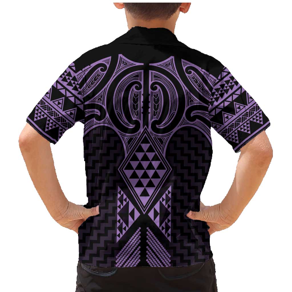 Waiporoporo Maori Ta Moko Poutama Art Family Matching Mermaid Dress and Hawaiian Shirt LT9 - Polynesian Pride