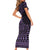 Waiporoporo Maori Ta Moko Poutama Art Family Matching Short Sleeve Bodycon Dress and Hawaiian Shirt