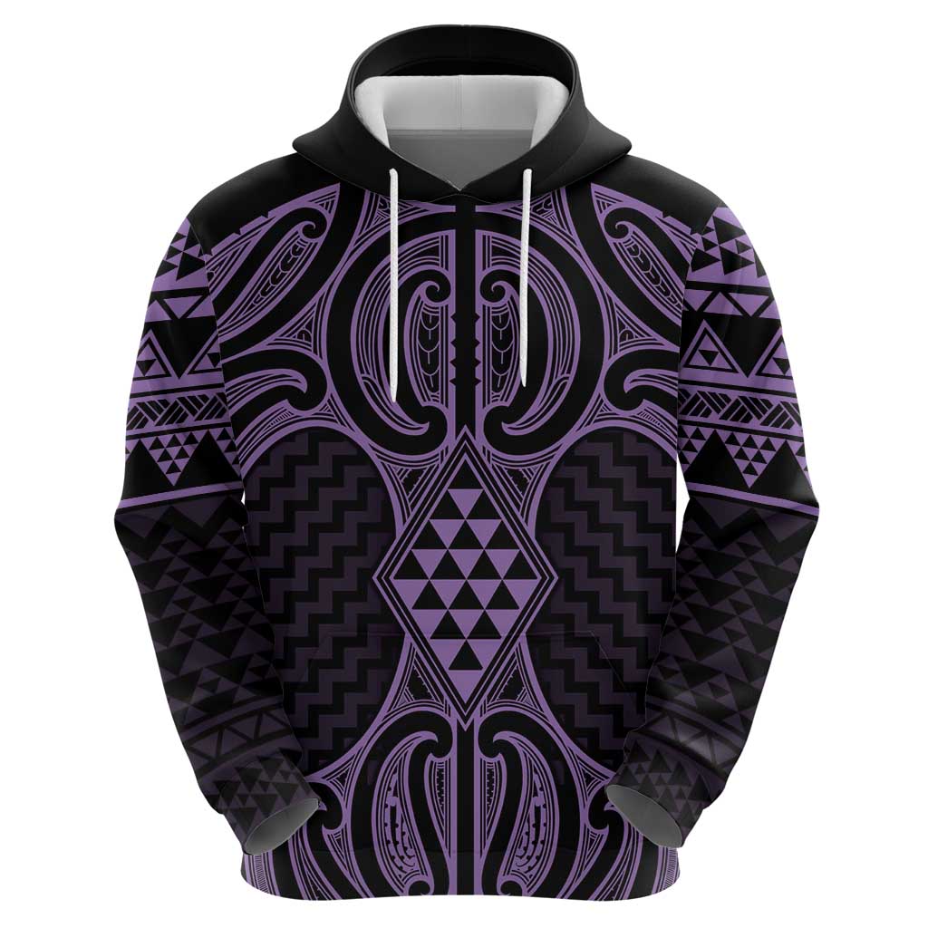 Waiporoporo Maori Ta Moko Poutama Art Hoodie