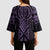 Waiporoporo Maori Ta Moko Poutama Art Kimono Sleeve Blouse - Polynesian Pride