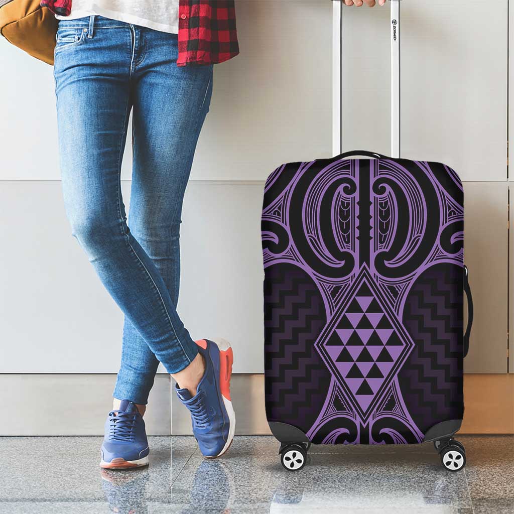 Waiporoporo Maori Ta Moko Poutama Art Luggage Cover