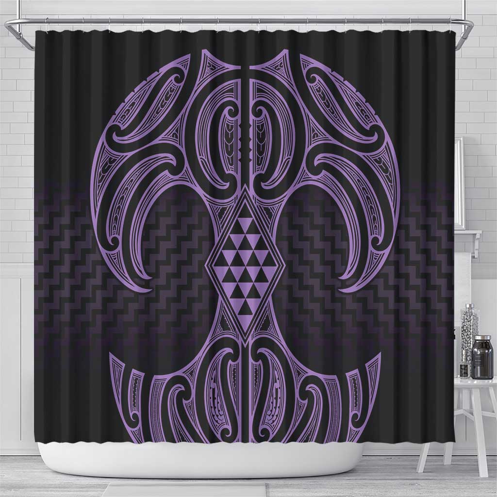 Waiporoporo Maori Ta Moko Poutama Art Shower Curtain
