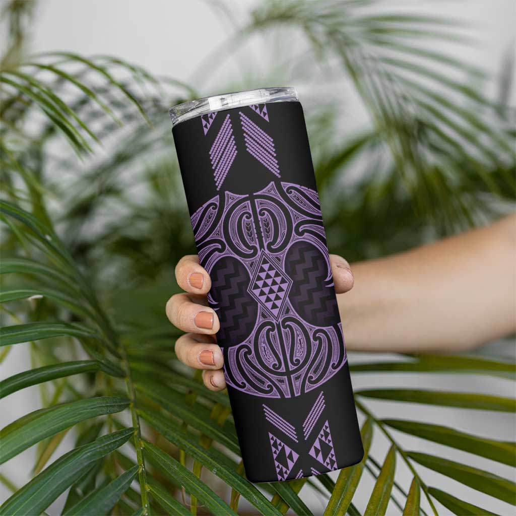 Waiporoporo Maori Ta Moko Poutama Art Skinny Tumbler