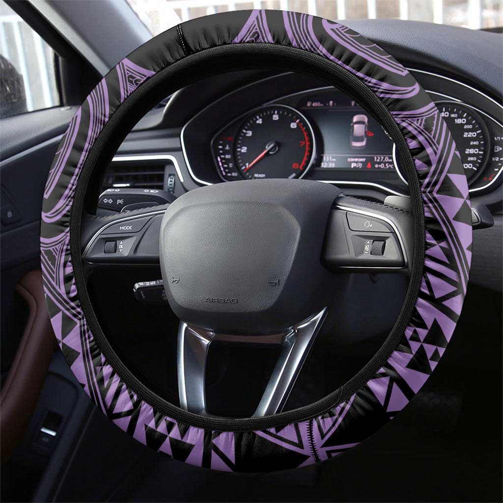 Waiporoporo Maori Ta Moko Poutama Art Steering Wheel Cover