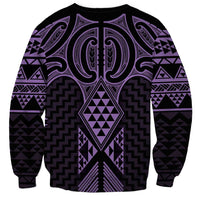 Waiporoporo Maori Ta Moko Poutama Art Sweatshirt LT9 - Polynesian Pride