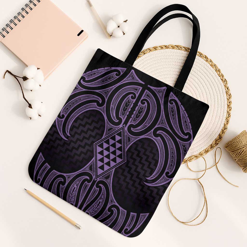 Waiporoporo Maori Ta Moko Poutama Art Tote Bag - Polynesian Pride