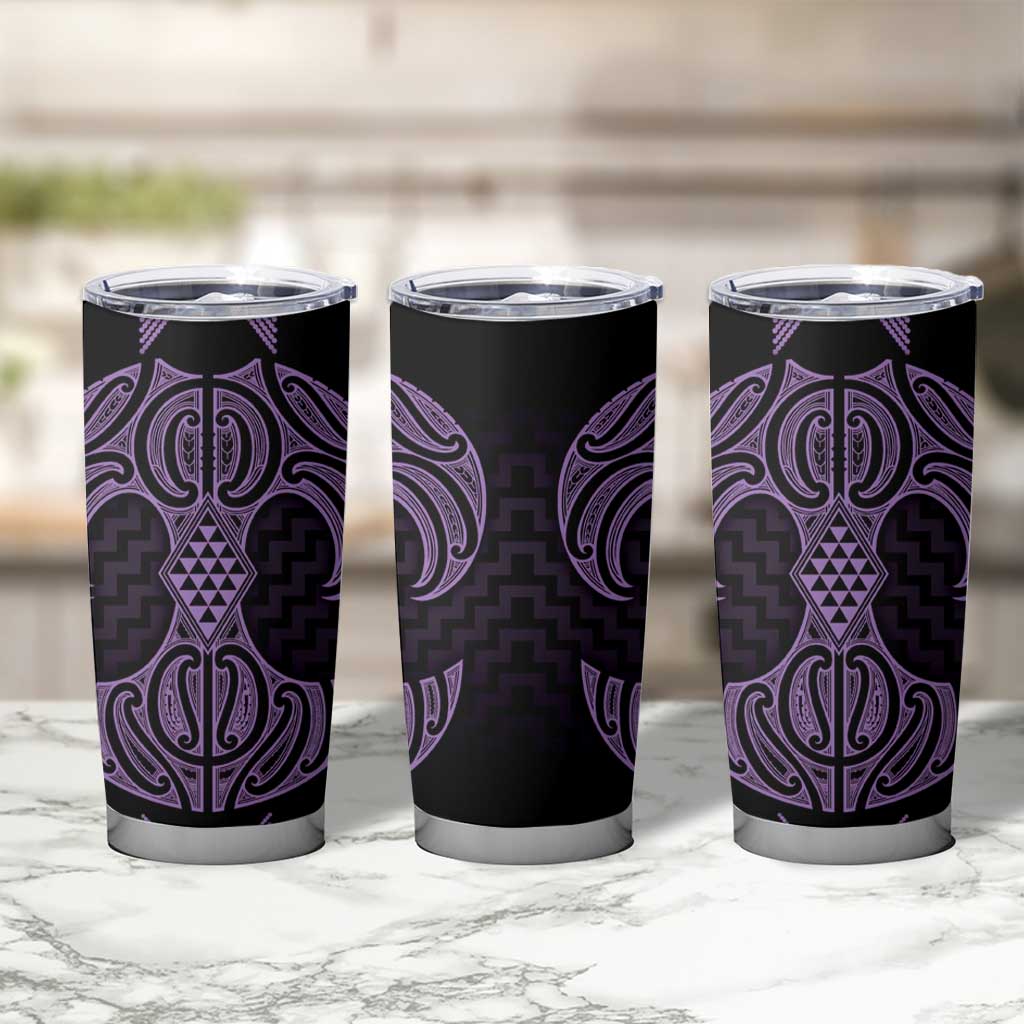 Waiporoporo Maori Ta Moko Poutama Art Tumbler Cup LT9 - Polynesian Pride