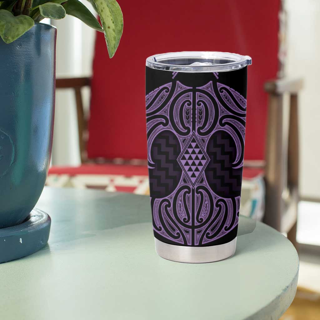 Waiporoporo Maori Ta Moko Poutama Art Tumbler Cup LT9 - Polynesian Pride