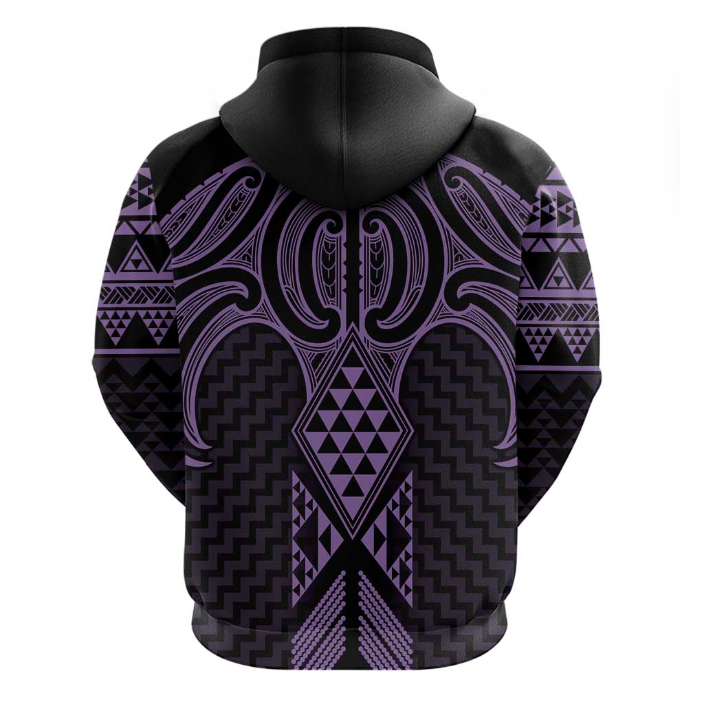 Waiporoporo Maori Ta Moko Poutama Art Zip Hoodie