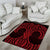 Whero Maori Ta Moko Poutama Art Area Rug