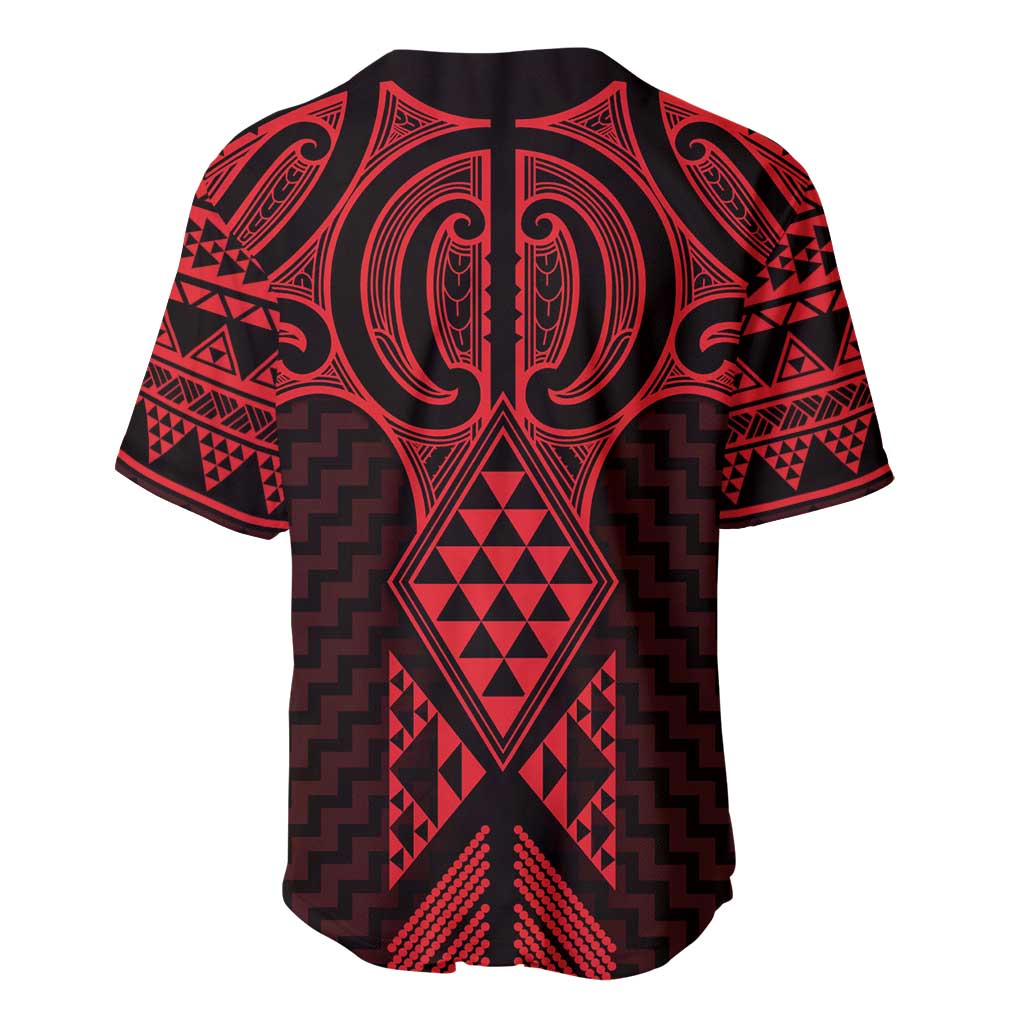 Whero Maori Ta Moko Poutama Art Baseball Jersey