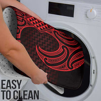 Whero Maori Ta Moko Poutama Art Bathroom Set - Polynesian Pride