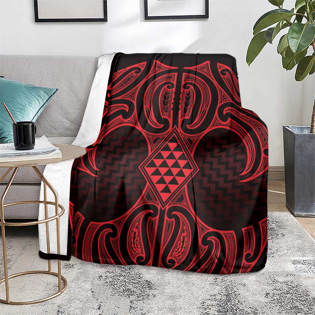 Whero Maori Ta Moko Poutama Art Blanket