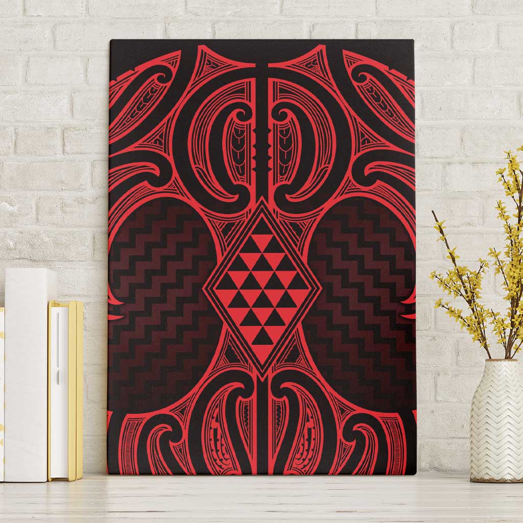 Whero Maori Ta Moko Poutama Art Canvas Wall Art