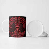 Whero Maori Ta Moko Poutama Art Ceramic Mug - Polynesian Pride