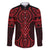 Whero Maori Ta Moko Poutama Art Family Matching Off Shoulder Short Dress and Hawaiian Shirt