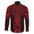 Whero Maori Ta Moko Poutama Art Family Matching Off Shoulder Short Dress and Hawaiian Shirt