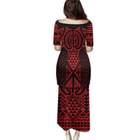 Whero Maori Ta Moko Poutama Art Family Matching Puletasi and Hawaiian Shirt